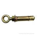 Eye bolt anchor with yellow zinc plated